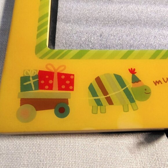 My First Birthday Photo Frame 4X6 Picture Holder CR Gibson Turtle Yellow Design - Picture 2 of 16